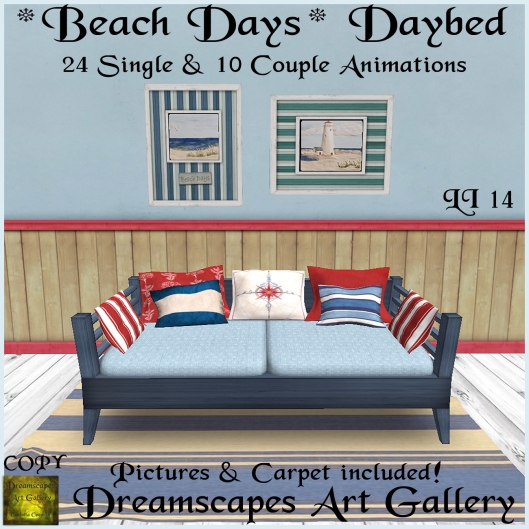 Beach Days Daybed Set - Dreamscapes Art Gallery
