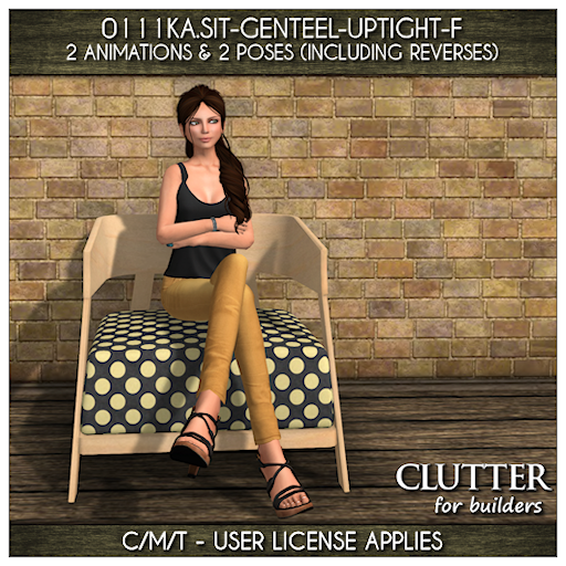 Clutter for Builders - 0111KA.Sit-Genteel-Uptight-F-A