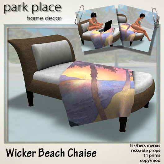 [Park Place] Wicker Beach Chaise