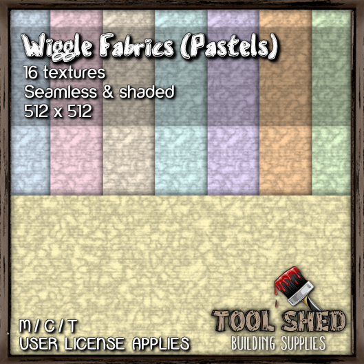 Tool Shed - Wiggle Fabric - Pastels Ad